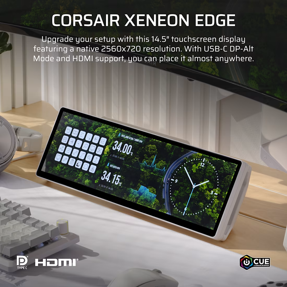 Corsair Xeneon Edge 14.5" LCD Touchscreen - White