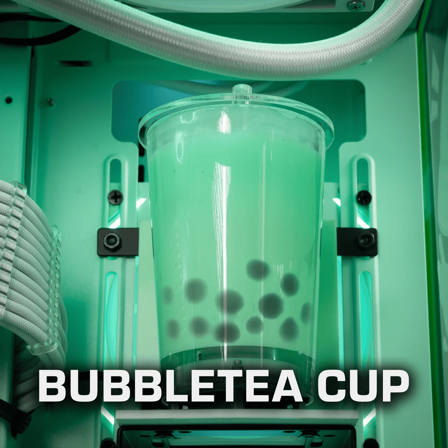 Custom Made Bubble Tea Cup with Matcha Bubble Tea