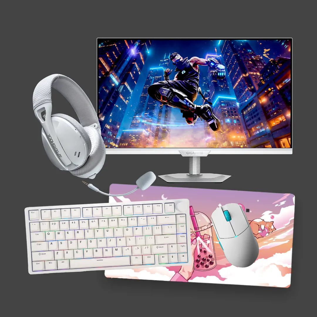 AFTERSHOCK + Gigabyte White Full Setup Bundle (Lamzu)