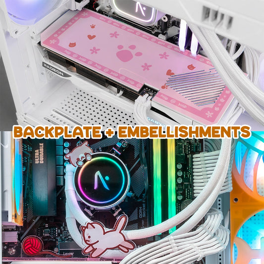 MEOW MEOW Backplate - White + MEOW Embellishments