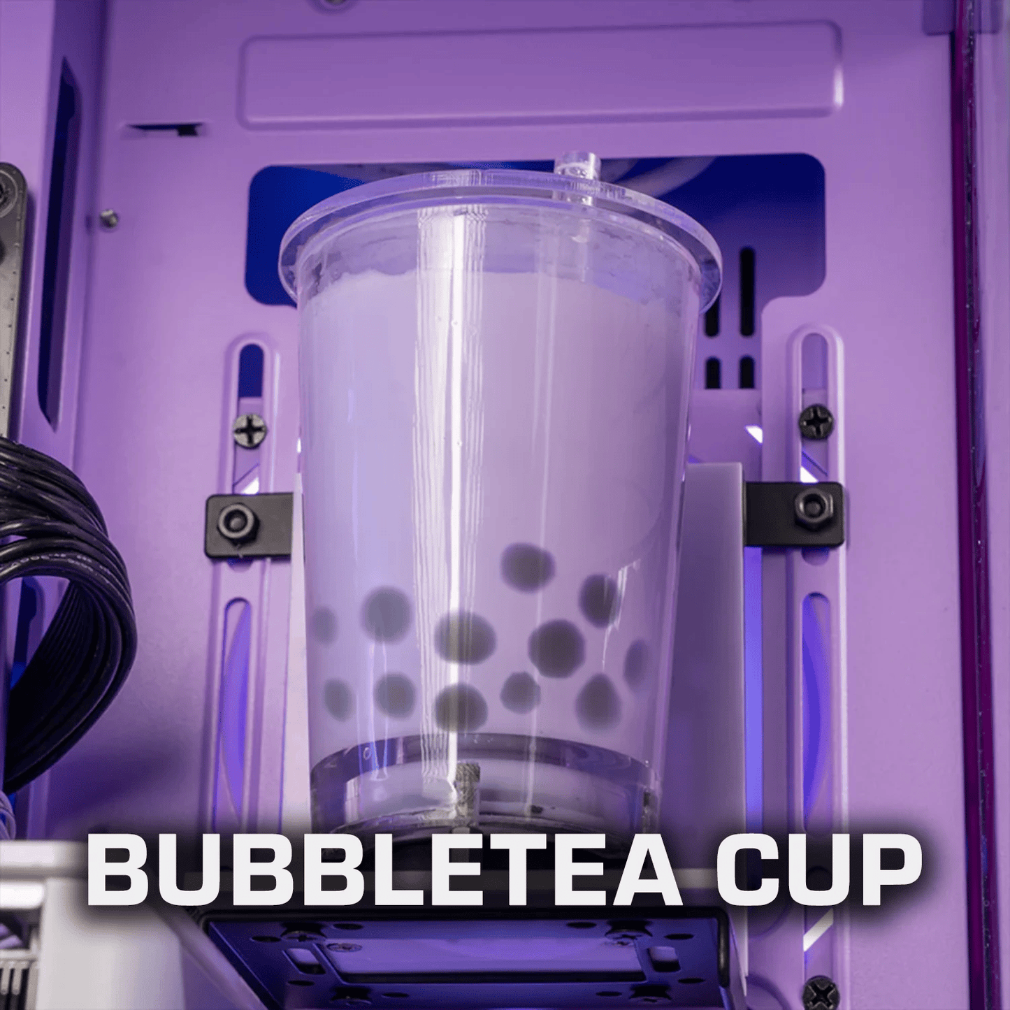 Custom Made Bubble Tea Cup with Taro Bubble Tea