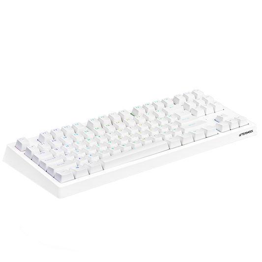 AFTERSHOCK ODEN v2 White Mechanical Keyboard (Brown Switch)