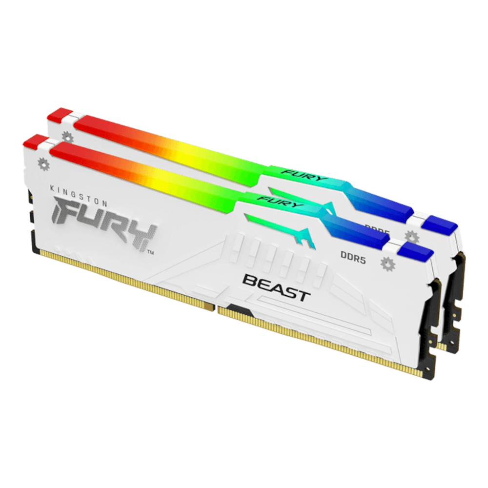 Upgrade to 64GB Kingston Fury Beast RGB DDR5 6000MHz (White) (32x2) (For Base 48GB)