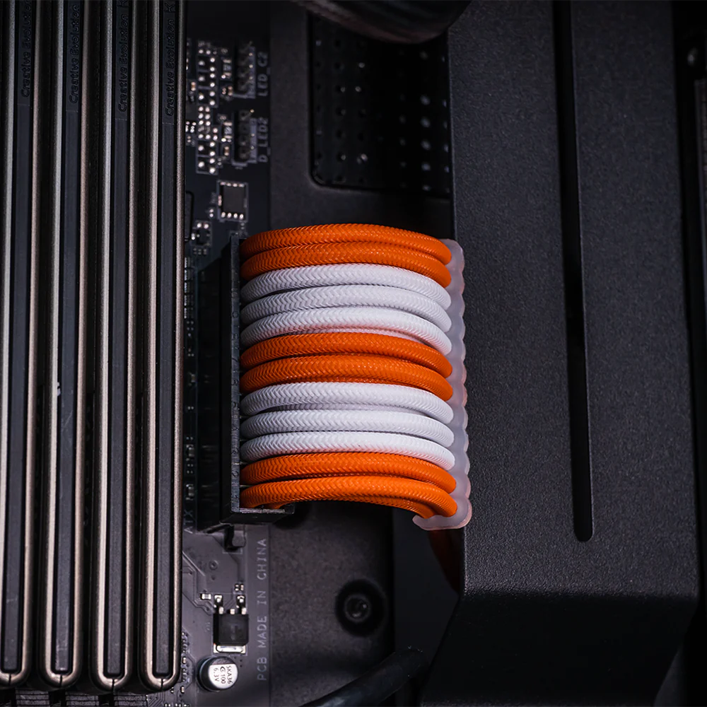 Cable Sleeve Kit - White/Orange *SG60 Promo* (U.P. : $45) (D)