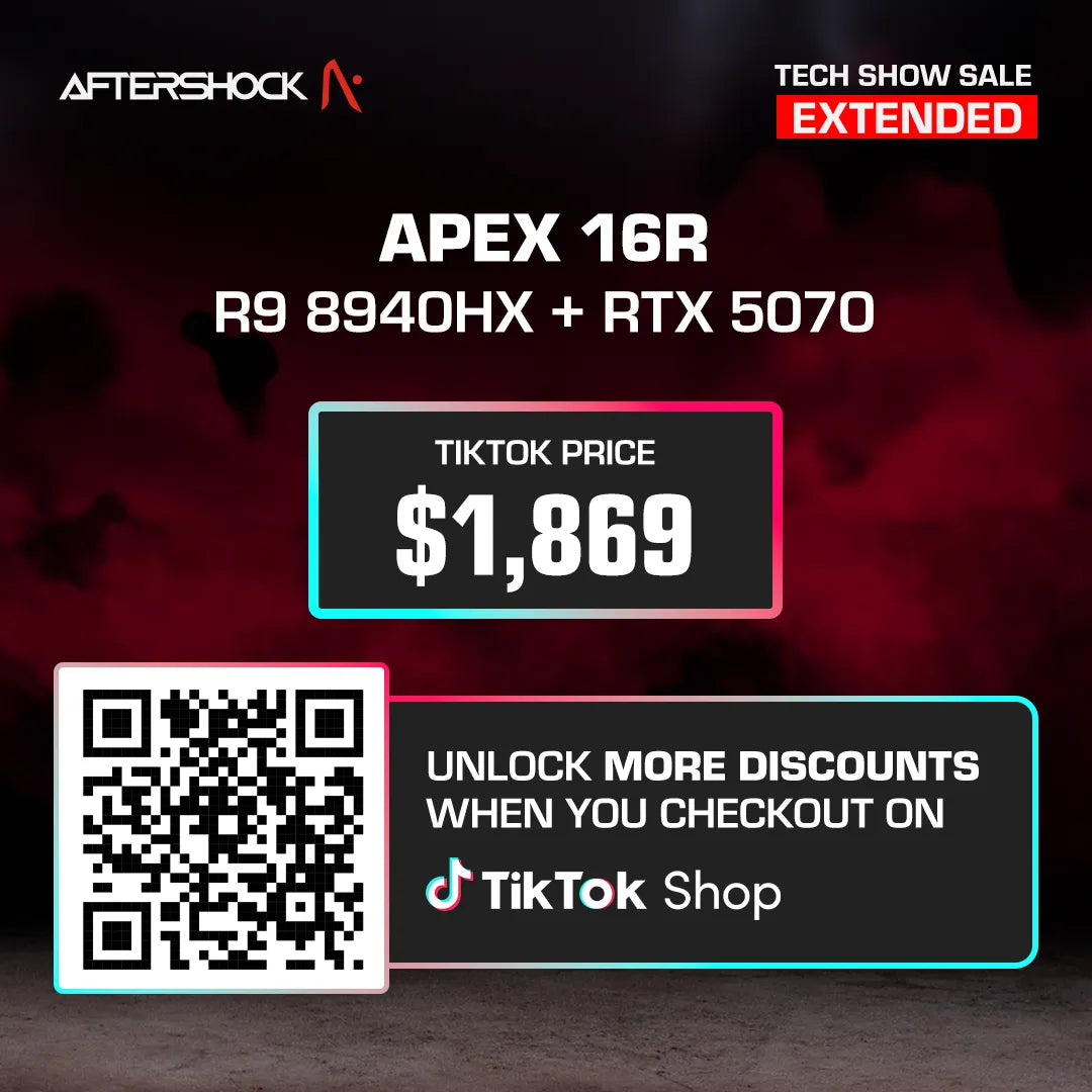 AFTERSHOCK Apex 16R / Ryzen 9 8940HX + GeForce RTX 5070