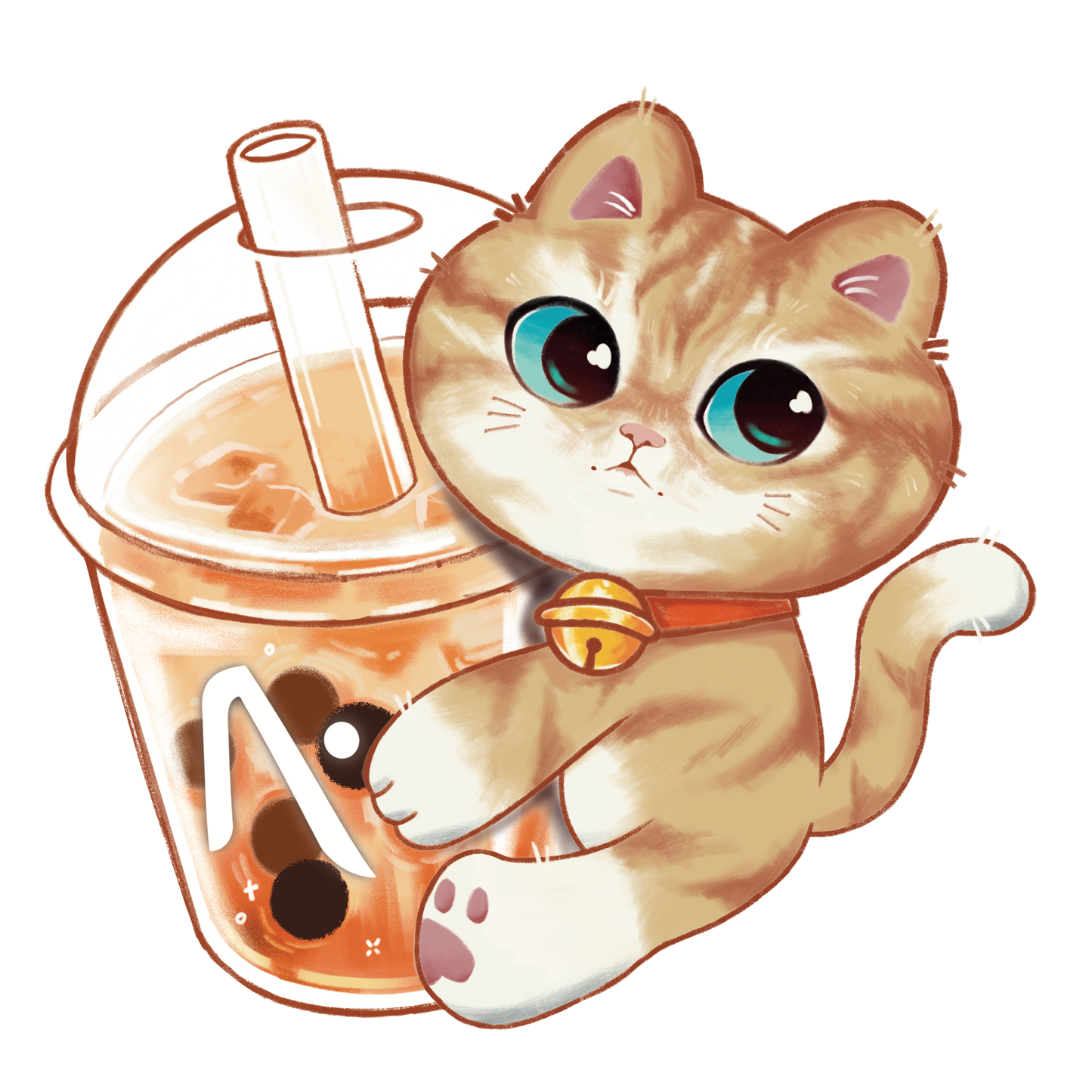 AFTERSHOCK Kitten Bubble Tea Keychain