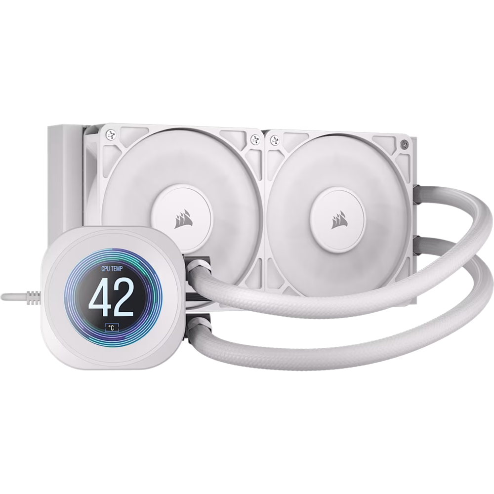 Upgrade to Corsair Nautilus LCD 240mm with RS Fans (White) (AMD Wraith Stealth Cooler Base)