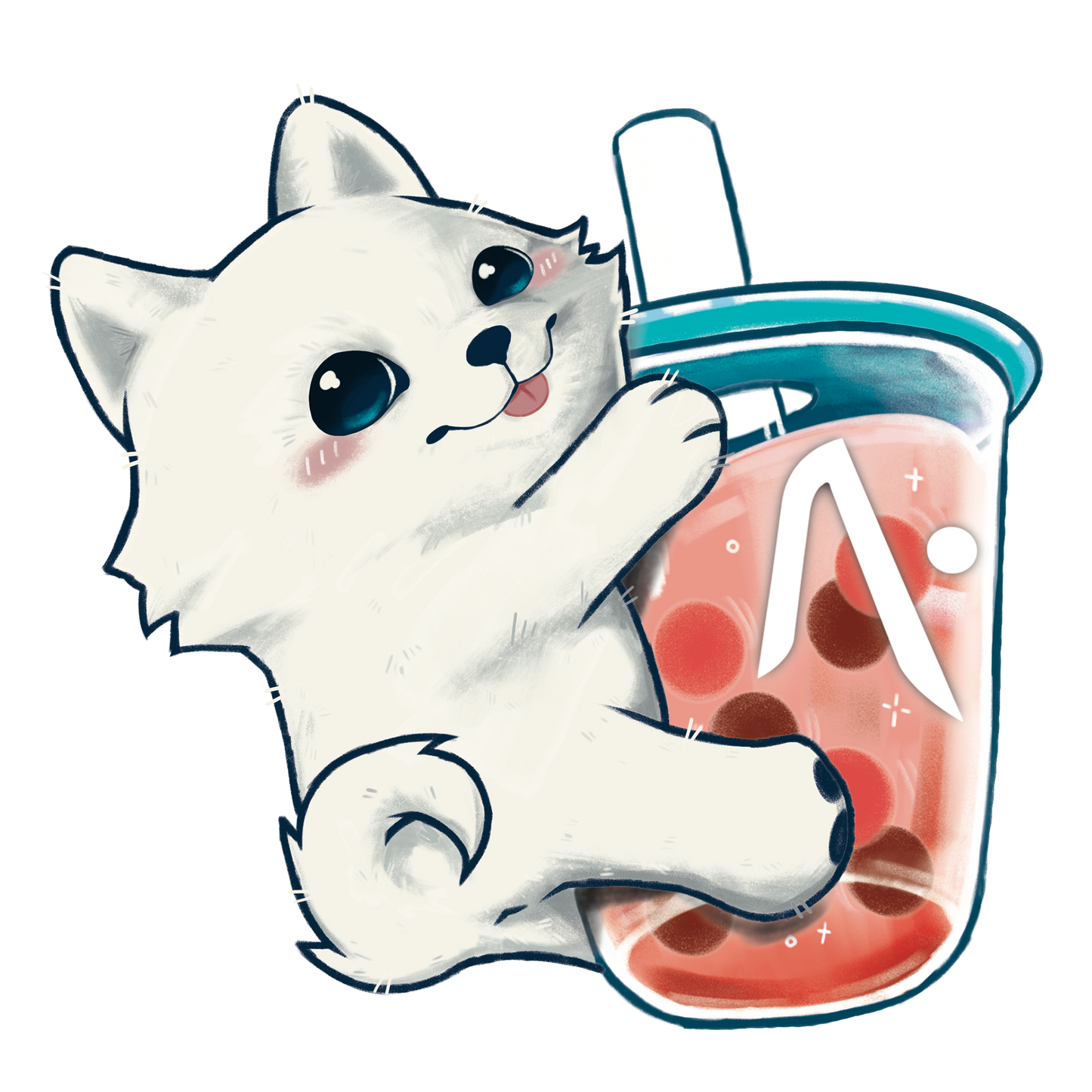 AFTERSHOCK Puppy Bubble Tea Keychain