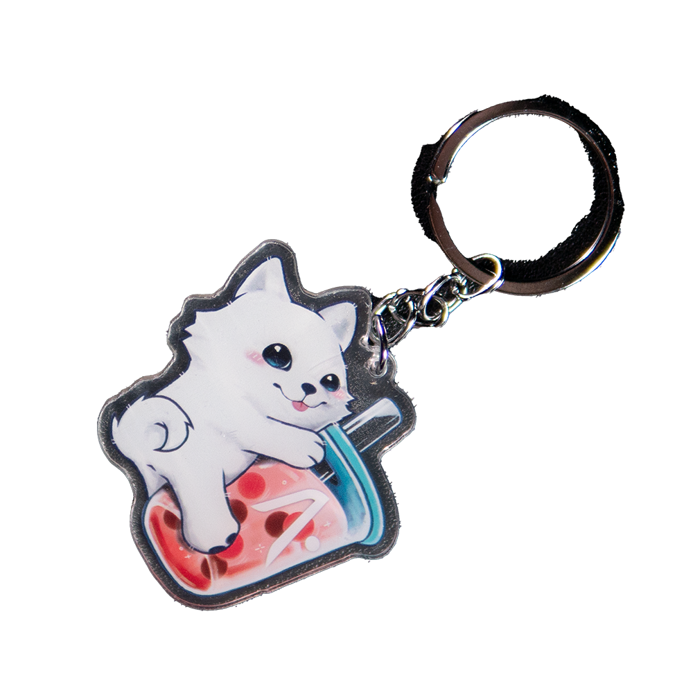 AFTERSHOCK Puppy Bubble Tea Keychain