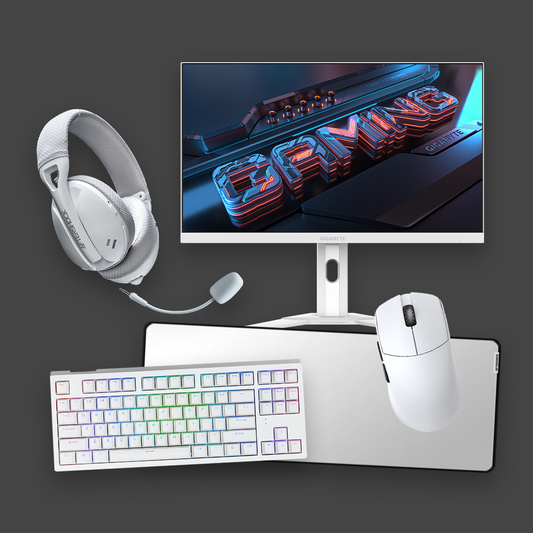 **Pre-Order** AFTERSHOCK + Gigabyte White Full Setup Bundle