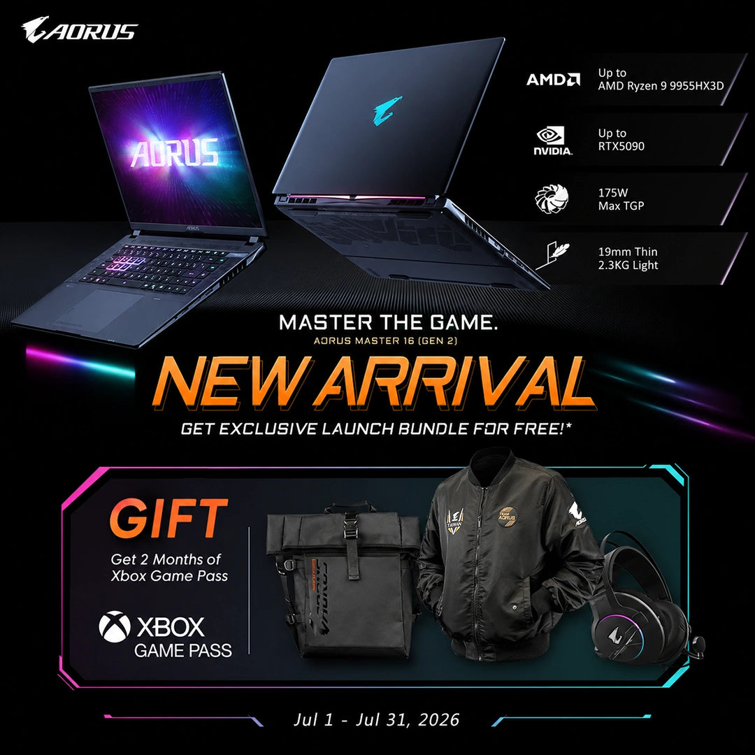 GIGABYTE AORUS MASTER 16 Gen 2 (2026) / AMD Ryzen 9 8940HX + GeForce RTX 5070 Ti