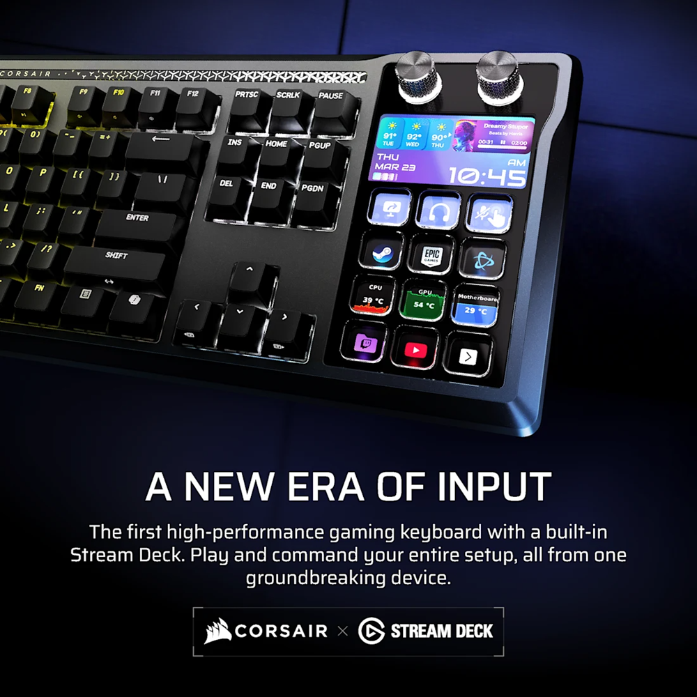 Corsair Galleon 100 SD - Stream Deck Integrated Keyboard - MLX Pulse Black