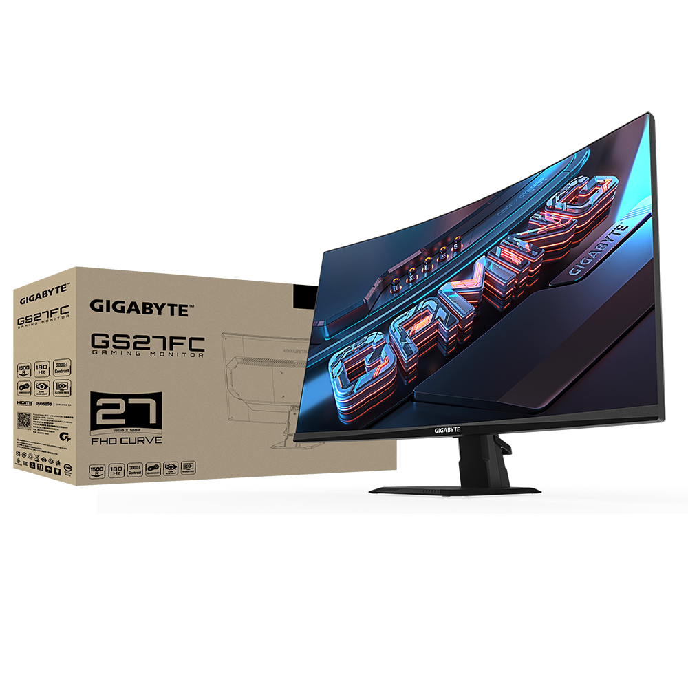 Gigabyte GS27FC Gaming Monitor Curved 27" FHD (1920x1080) 180Hz VA Panel