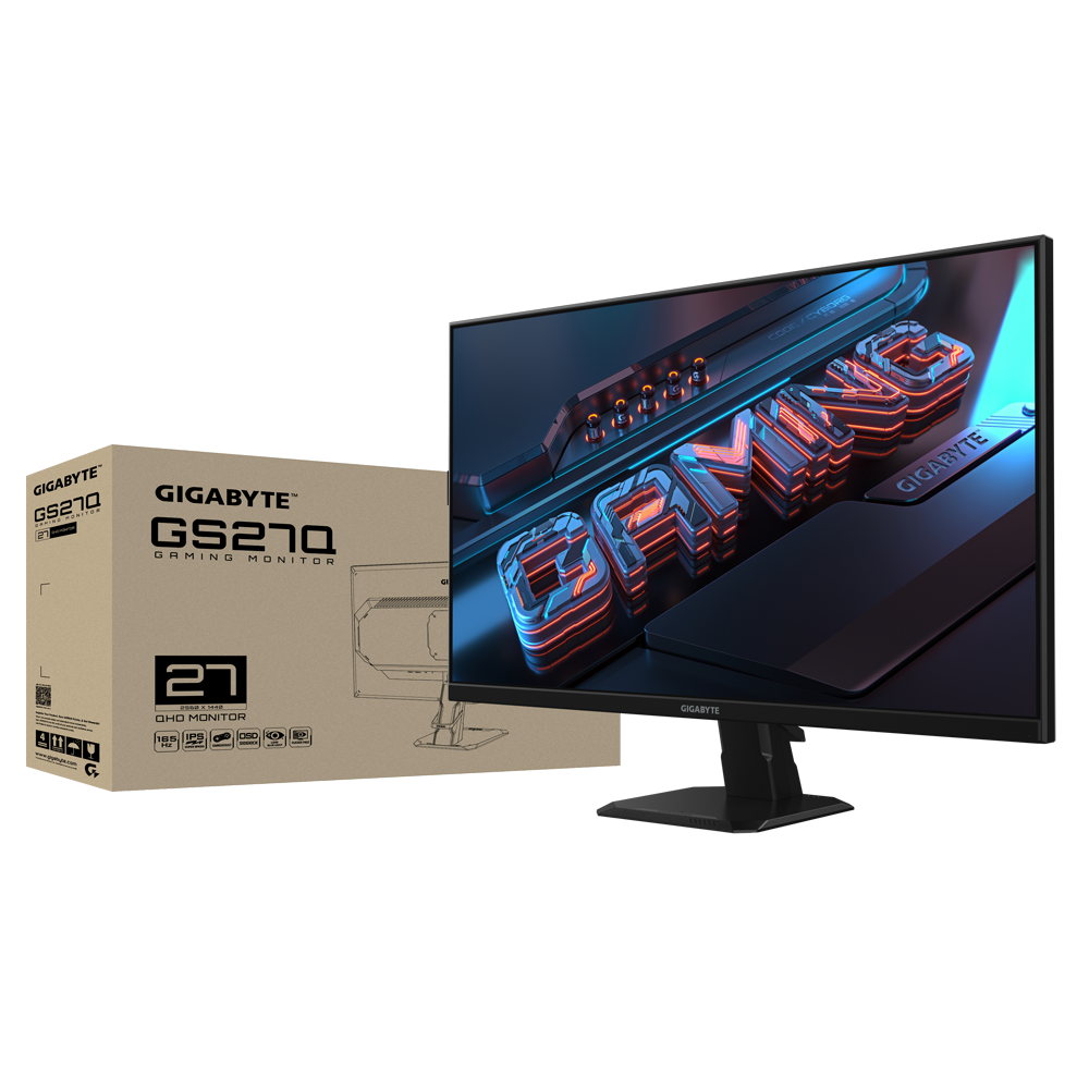 Gigabyte GS27Q Gaming Monitor 27" QHD (1440p) 170Hz SS IPS Panel