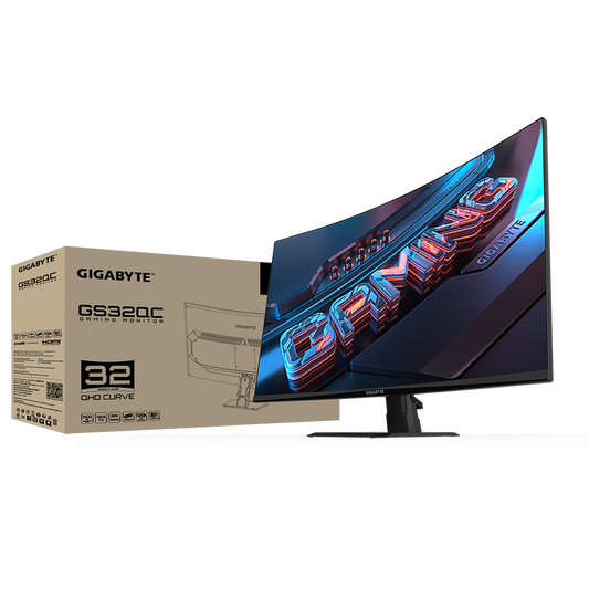 Gigabyte GS32QC Gaming Monitor Curved 31.5" QHD 170Hz OC VA Panel