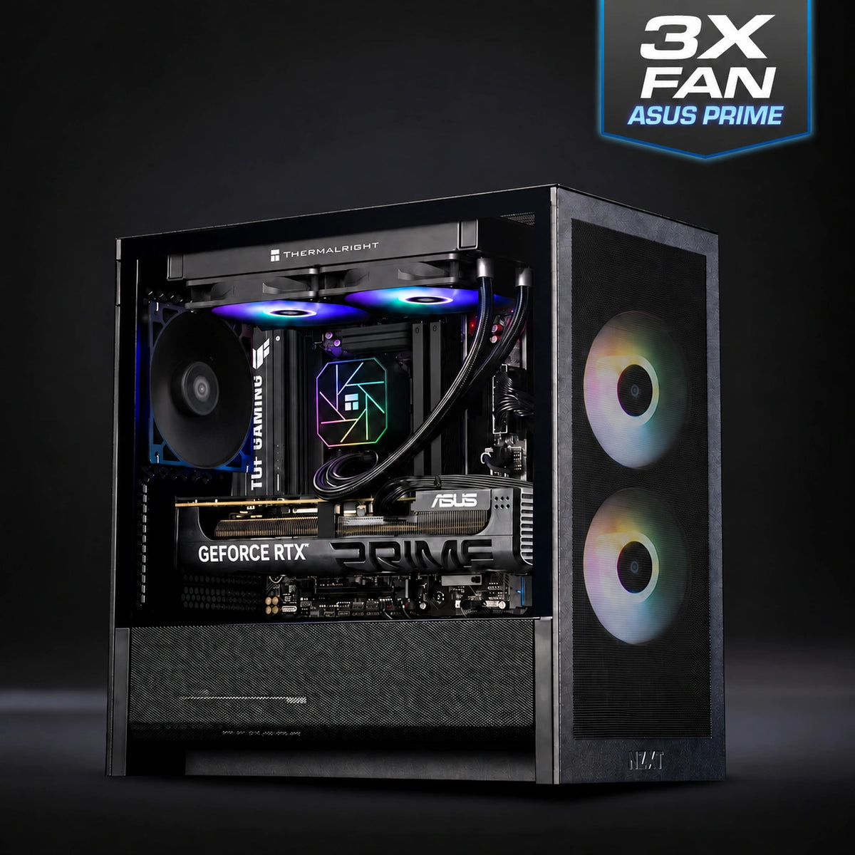 NZXT H3 - Black : L7 X3D Gaming / Ryzen 7 9800X3D + GeForce RTX 5070 Ti