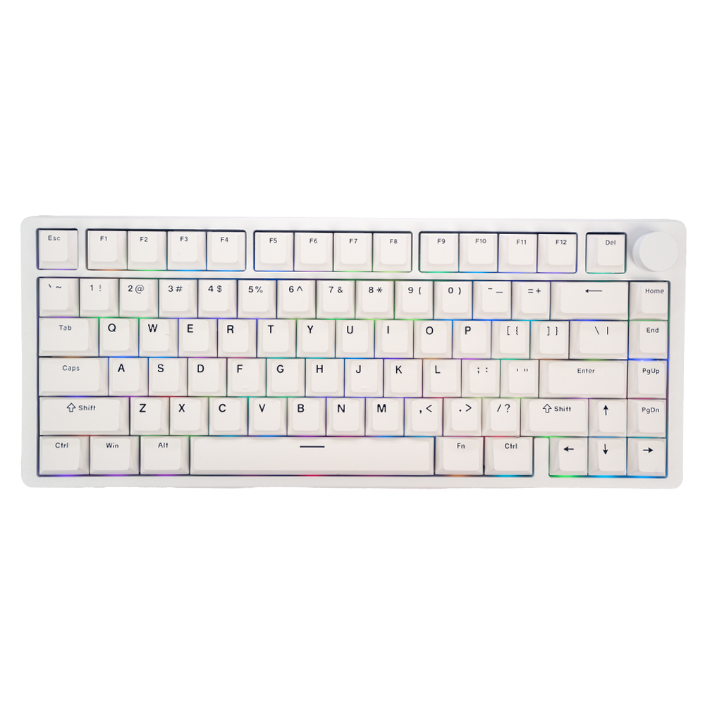 AFTERSHOCK ODEN75 Aluminium Wireless Mechanical Keyboard - 75 Keys (Linear Switch) (White)