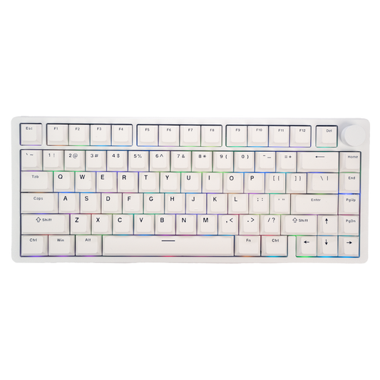 AFTERSHOCK ODEN75 Aluminium Wireless Mechanical Keyboard - 75 Keys (Linear Switch) (White)