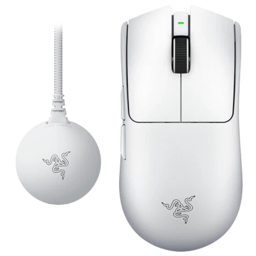 RAZER Deathadder V4 Pro Wireless Gaming Mouse - White