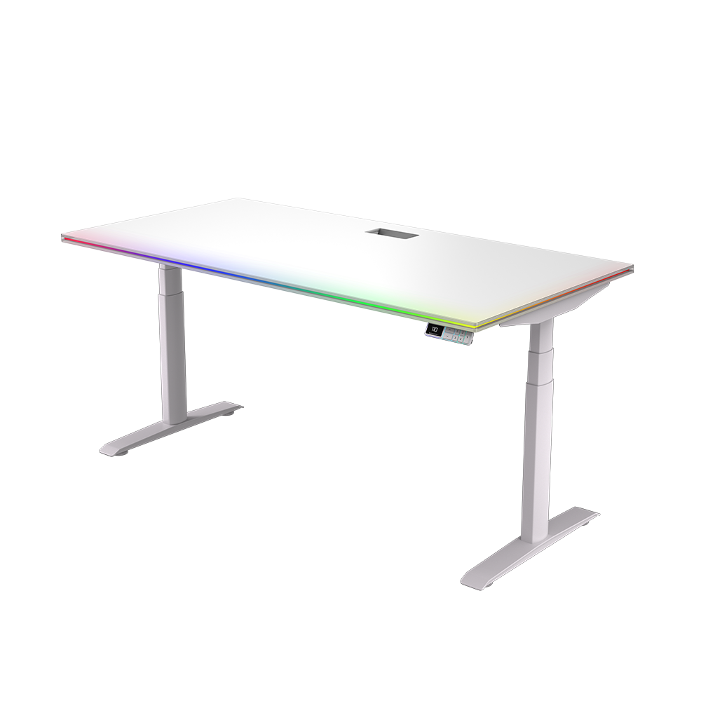 Omnidesk Ascent with White Radiance RGB Tabletop (L)