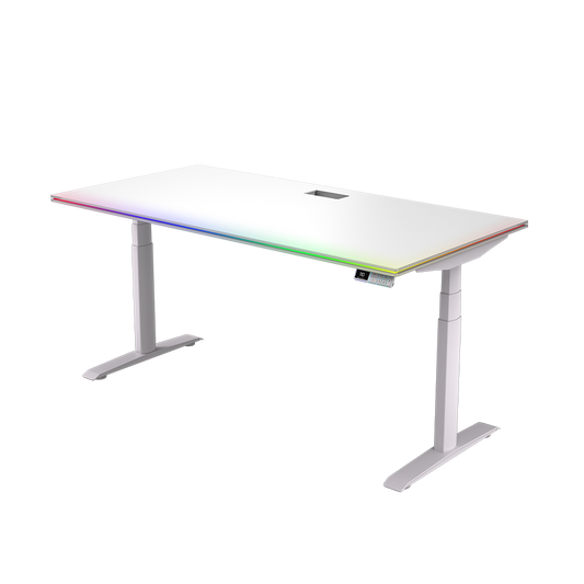 Omnidesk Ascent with White Radiance RGB Tabletop (L)