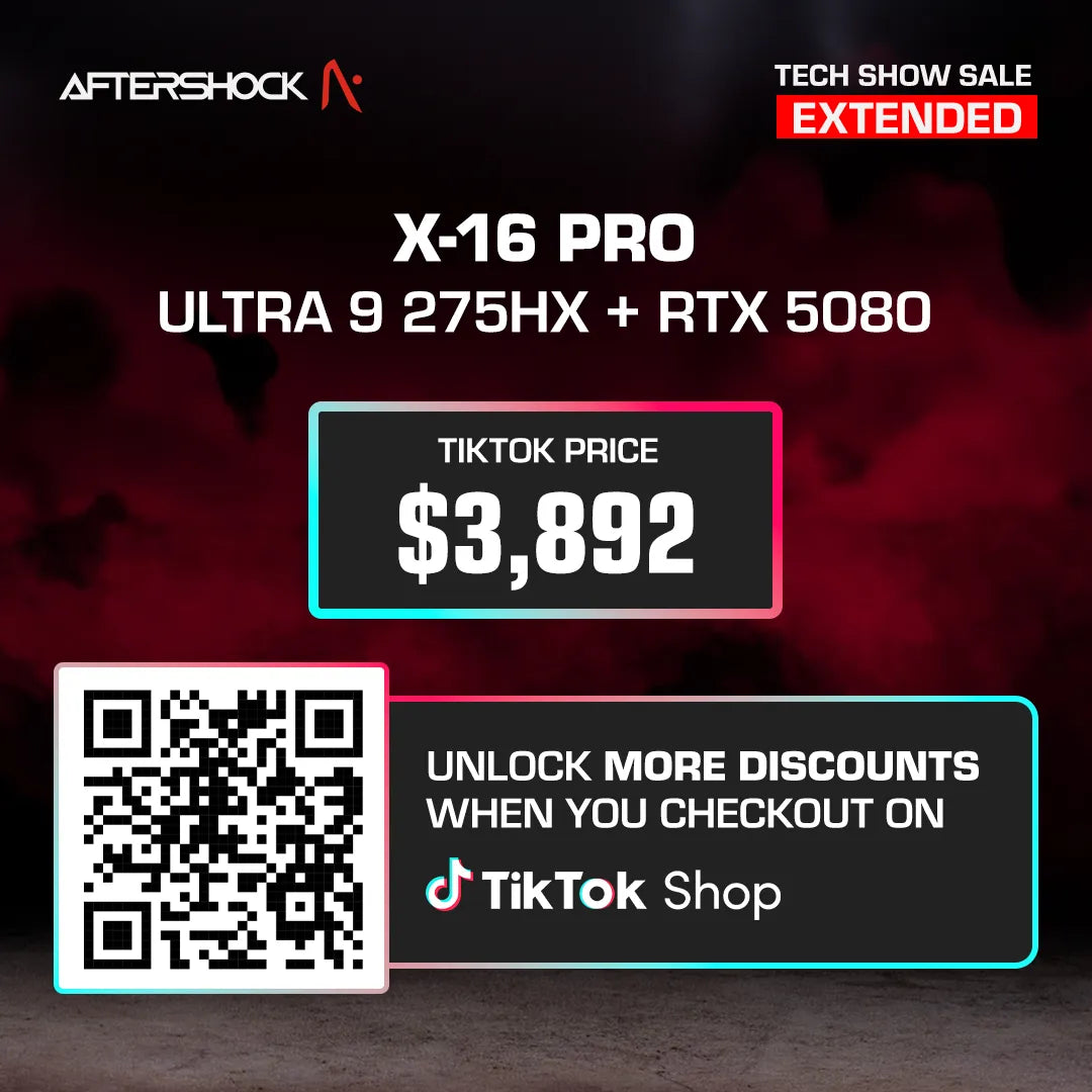 AFTERSHOCK X-16 Pro / Ultra 9 275HX + GeForce RTX 5080