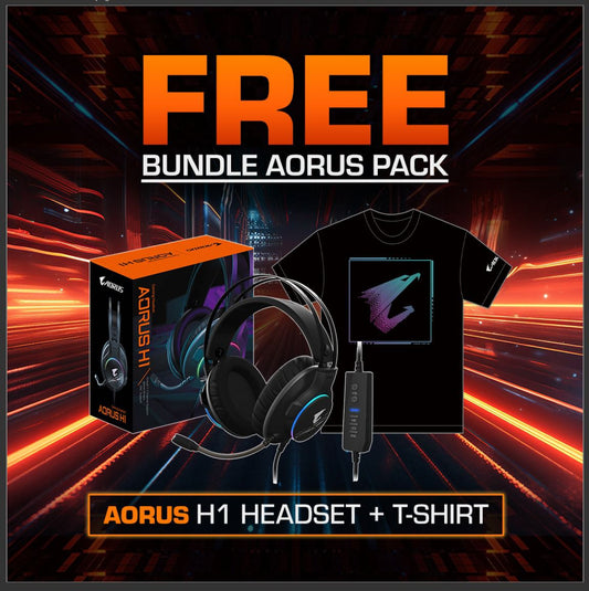 Gigabyte AORUS H1 Headset + T-Shirt