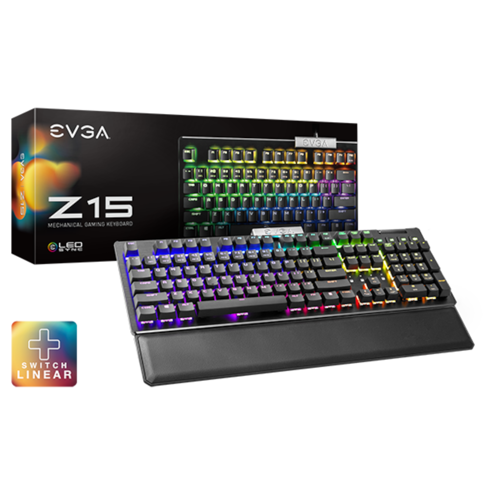 EVGA Z15 Mechanical Keyboard (Wrist Rest Not Included)