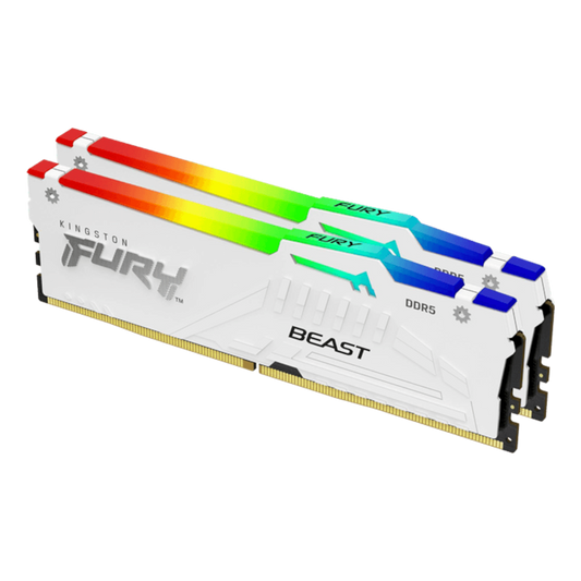 Upgrade to 64GB Kingston Fury Beast RGB DDR5 6000MHz (White) (32x2) (For Base Stealth Black 32GB)