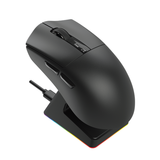 AFTERSHOCK M1 Pro Wireless Mouse With RGB Charging Dock (Black)