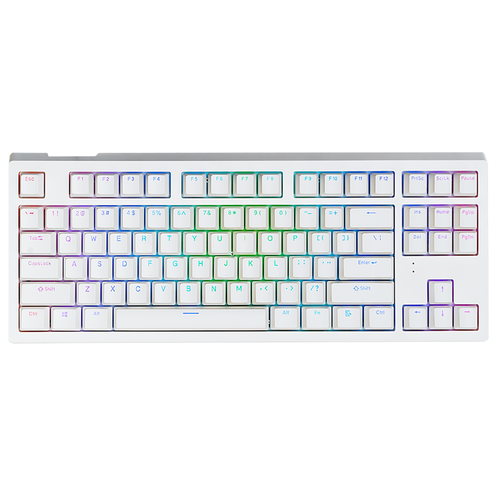 AFTERSHOCK ODEN v2 White Mechanical Keyboard (Blue Switch)